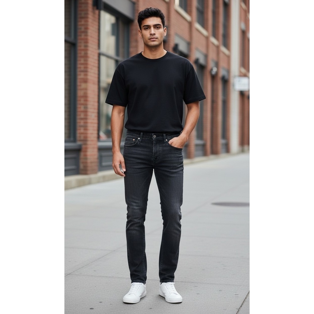 Levis 514 Straight Fit Jeans Mens 30x32 Faded Black Denim 00514-0211